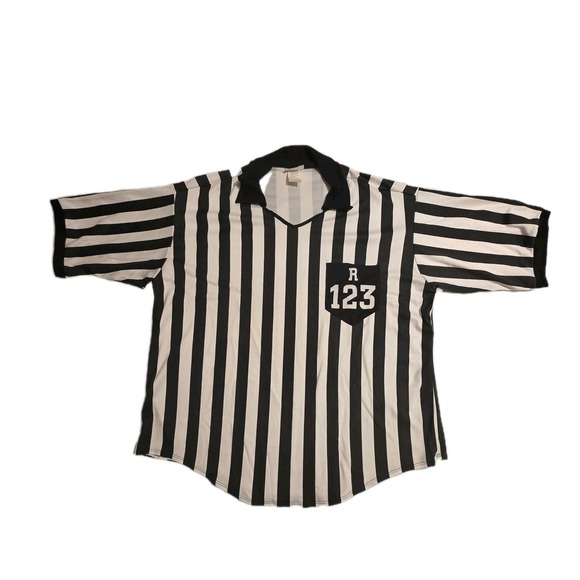 California Costume Collection Mens Referee Striped Halloween Shirt Hat 3XL NOTE - Picture 2 of 9